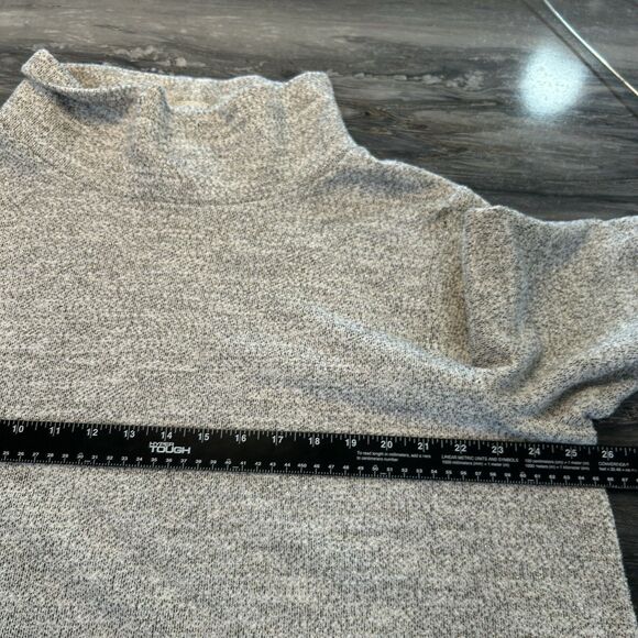 Ava And Viv Sweater 2X Warm Neutral Metallic High Neck Minimalist Comfy Stretch - Picture 7 of 11